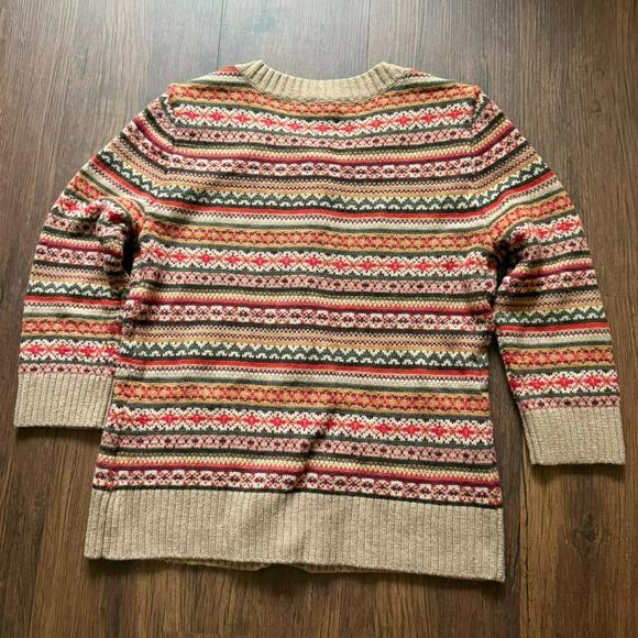 Talbots Fair Isle Wool Blend Cardigan – Medium Petite, 3/4 Sleeve - Picture 4 of 5